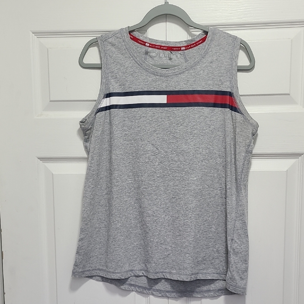 Tommy‎ Hilfiger Sport Women's Gray Sleeveless Top Sz LARGE